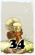 Um personagem do jogo Dofus, Enutrof-Ar, de nivel 34