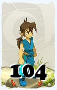 Um personagem do jogo Dofus, Feca-Ar, de nivel 104