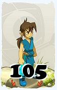 Um personagem do jogo Dofus, Feca-Ar, de nivel 105