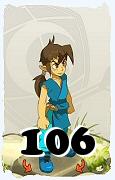 Um personagem do jogo Dofus, Feca-Ar, de nivel 106