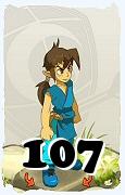 Um personagem do jogo Dofus, Feca-Ar, de nivel 107