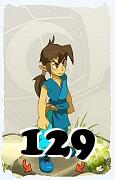 Um personagem do jogo Dofus, Cra-Ar, de nivel 129