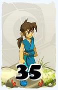 Un personnage du jeu Dofus, Sadida-Air, au niveau 35