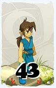 Un personnage du jeu Dofus, Xélor-Air, au niveau 43