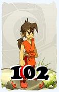 Un personnage du jeu Dofus, Féca-Air, au niveau 102