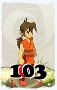 Um personagem do jogo Dofus, Feca-Ar, de nivel 103