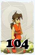 Um personagem do jogo Dofus, Feca-Ar, de nivel 104