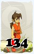 A Dofus character, Sacrier-Air, by level 134