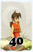 Um personagem do jogo Dofus, Cra-Ar, de nivel 40