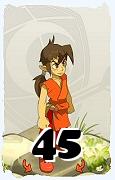 Um personagem do jogo Dofus, Sacrier-Ar, de nivel 45