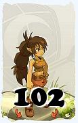 Un personnage du jeu Dofus, Iop-Air, au niveau 102