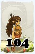 Um personagem do jogo Dofus, Feca-Ar, de nivel 104