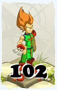 Um personagem do jogo Dofus, Iop-Ar, de nivel 102