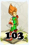 Um personagem do jogo Dofus, Iop-Ar, de nivel 103