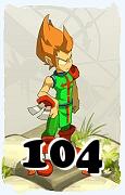 Um personagem do jogo Dofus, Iop-Ar, de nivel 104