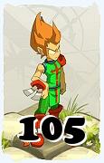 Um personagem do jogo Dofus, Iop-Ar, de nivel 105