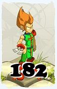 Um personagem do jogo Dofus, Iop-Ar, de nivel 182