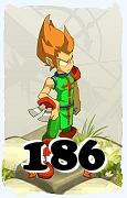 Um personagem do jogo Dofus, Iop-Ar, de nivel 186