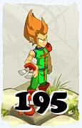 Um personagem do jogo Dofus, Iop-Ar, de nivel 195