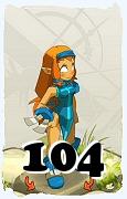 Um personagem do jogo Dofus, Iop-Ar, de nivel 104