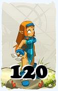 Un personnage du jeu Dofus, Iop-Air, au niveau 120