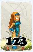 Um personagem do jogo Dofus, Iop-Ar, de nivel 123