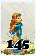 Um personagem do jogo Dofus, Cra-Ar, de nivel 145