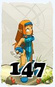 Un personnage du jeu Dofus, Iop-Air, au niveau 147