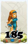 Um personagem do jogo Dofus, Iop-Ar, de nivel 185