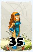 A Dofus character, Sacrier-Air, by level 35