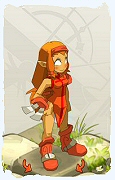 Um personagem do jogo Dofus, Iop-Ar, de nivel 0