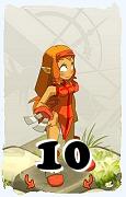 Um personagem do jogo Dofus, Iop-Ar, de nivel 10