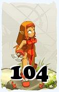 Um personagem do jogo Dofus, Iop-Ar, de nivel 104