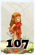 Un personnage du jeu Dofus, Iop-Air, au niveau 107