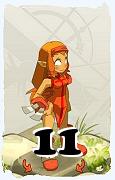 Um personagem do jogo Dofus, Iop-Ar, de nivel 11