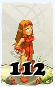 Um personagem do jogo Dofus, Iop-Ar, de nivel 112