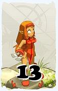 Um personagem do jogo Dofus, Iop-Ar, de nivel 13