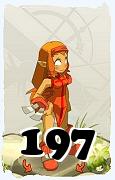 Un personnage du jeu Dofus, Iop-Air, au niveau 197