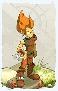 Um personagem do jogo Dofus, Iop-Ar, de nivel 0