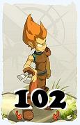 Um personagem do jogo Dofus, Iop-Ar, de nivel 102