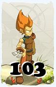 Um personagem do jogo Dofus, Iop-Ar, de nivel 103