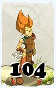 Um personagem do jogo Dofus, Iop-Ar, de nivel 104