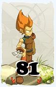 Um personagem do jogo Dofus, Sacrier-Ar, de nivel 81