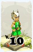 Un personnage du jeu Dofus, Osamodas-Air, au niveau 10