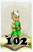 Un personaggio del gioco Dofus, Osamodas-Aria, al livello 102