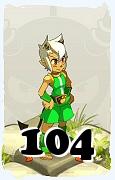 Um personagem do jogo Dofus, Osamodas-Ar, de nivel 104