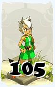 Un personnage du jeu Dofus, Sadida-Air, au niveau 105