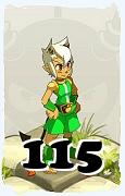 Un personaggio del gioco Dofus, Osamodas-Aria, al livello 115