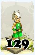 Um personagem do jogo Dofus, Osamodas-Ar, de nivel 129