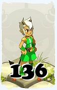 Un personaje del juego Dofus, Anutrof-Aire, de nivel 136